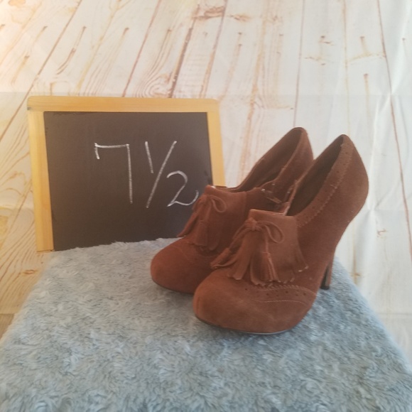 Kaya Shoes - Kaya Leather (Suede) Rust Brown Heels Size 7 1/2